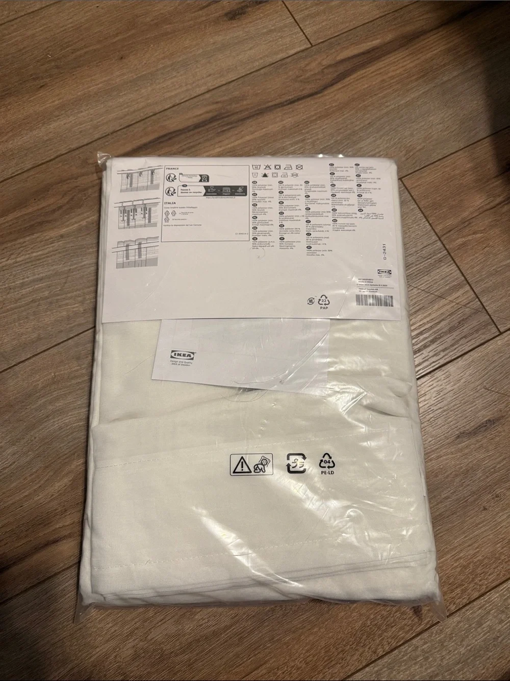 IKEA Hilja White Light-Filtering Curtain Pair